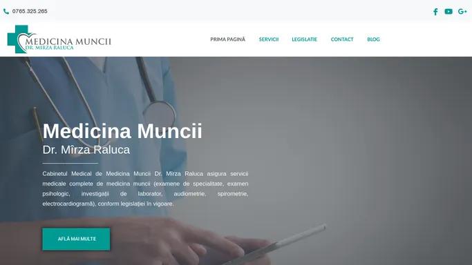 Medicina Muncii Timisoara - Dr. Mirza Raluca