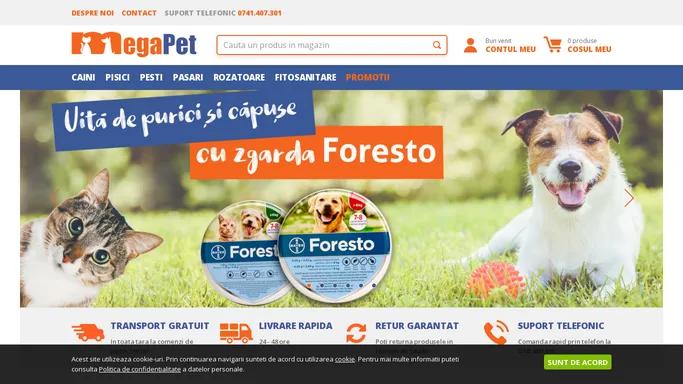 MegaPet.ro - Pet Shop Online, Hrana si Accesorii pentru animale de companie.