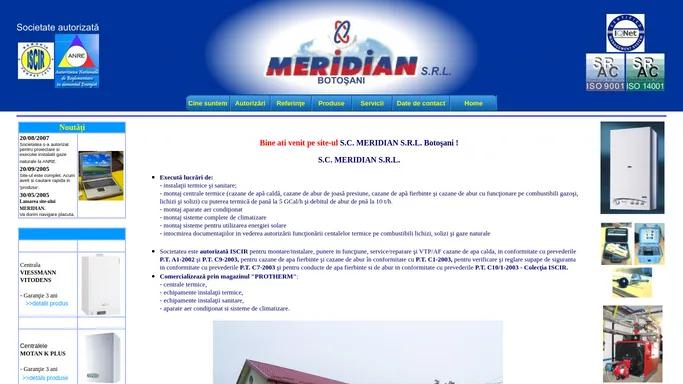 MERIDIAN SRL Botosani - Centrale termice, instalatii termice, instalatii sanitare