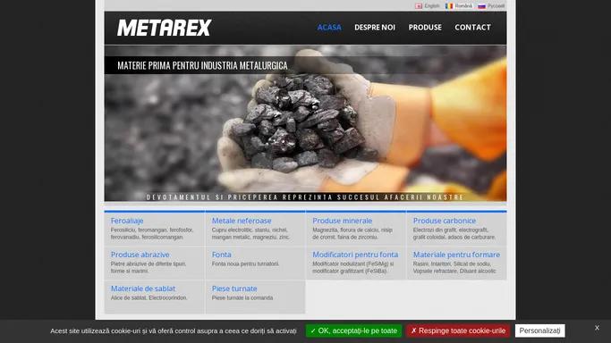 METAREX | Materie prima pentru industria metalurgica