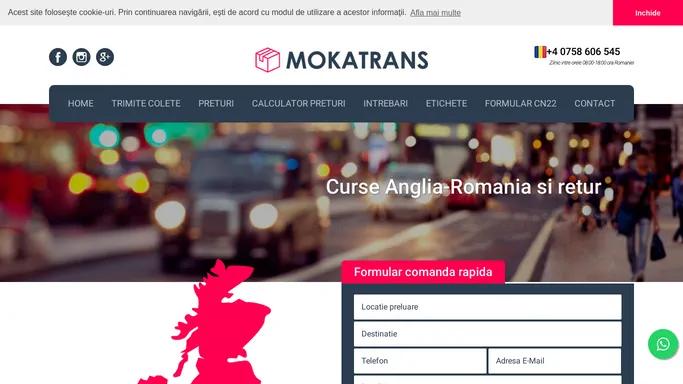 MokaTrans - Transport Colete Anglia UK - Romania Door-to-Door