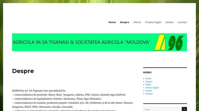 Agricola 96 SA Tiganasi & Societatea Agricola "Moldova"