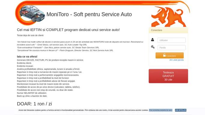 MoniToro - Soft pentru Service Auto -