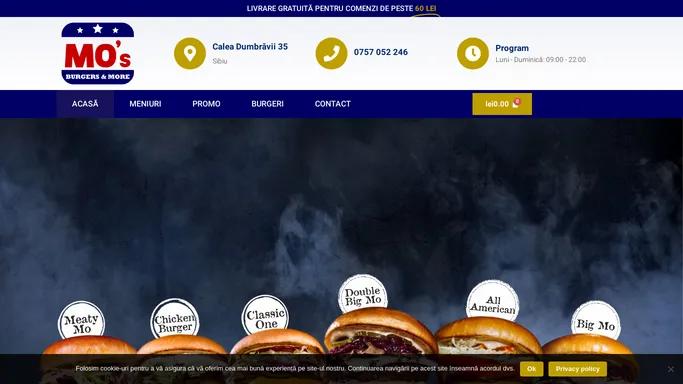 MO'S BURGERS & MORE - MOst wanted burgers din Sibiu!