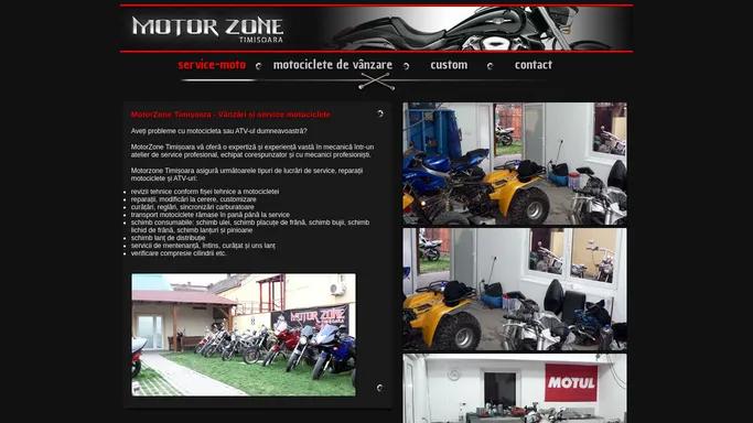 Service pentru motociclete si ATV-uri - Vanzari motociclete din import - Motorzone-TM