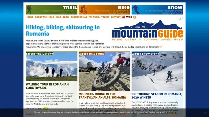 Mountain Guide for mountain tours in Romania - trekking, hiking, ski touring in Romania
