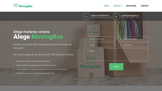 MovingBox - Firma mutari Bucuresti: 0765.00.99.55