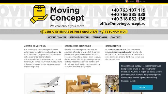 Servicii de mutari profesionale | Moving Concept
