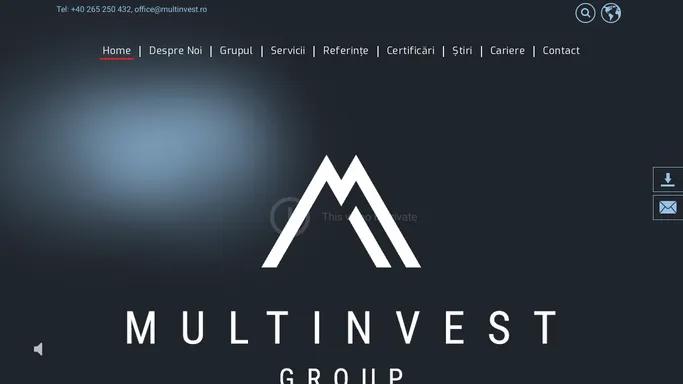 Multinvest | More than engineering
