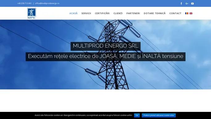 Multiprodenergo – Executam retele electrice de JOASA, MEDIE si INALTA tensiune