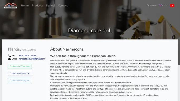 Diamond core drill | Narmacons