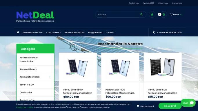 NetDeal - Panouri Solare Fotovoltaice si Accesorii, Kituri, Invertoare