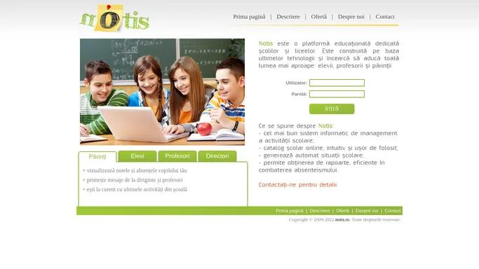 Notis - catalog scolar online gratuit