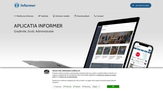 Aplicatia Informer - Conceputa pentru Gradinite, Scoli si Primarii