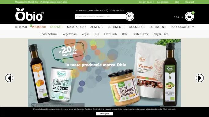 Produse bio organice - magazin online produse naturale - Obio.ro