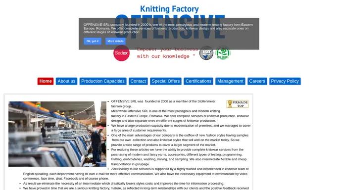 Fabrica de tricotaje - Offensive - Romanian knitwear factory