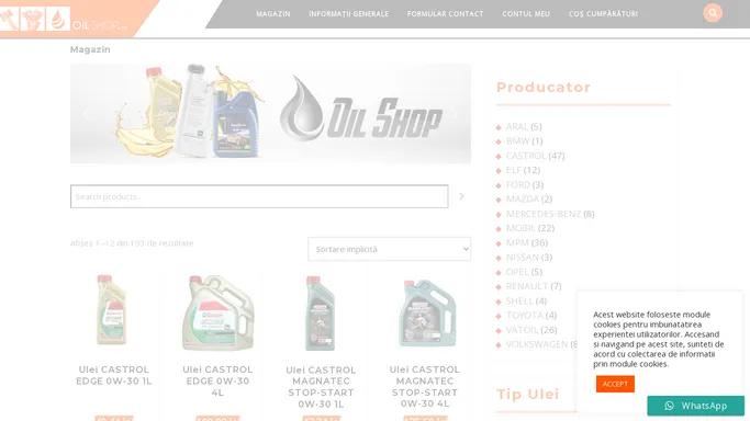 OIL SHOP – Magazin de uleiuri auto