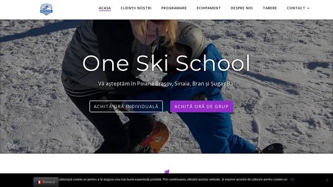 One Ski School | Cucereste partiile alaturi de noi!