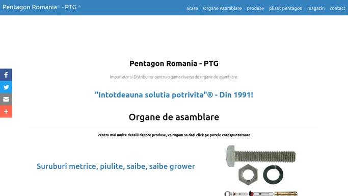 Organe de asamblare - tije filetate, dibluri, Suruburi metrice, piulite, saibe, saibe grower, suruburi autoforante- PENTAGON ROMANIA