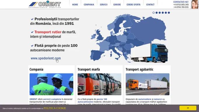 ORIENT® » Transport marfa international & intern, din 1991