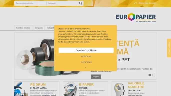 Europapier Romania - va ofera solutii profesionale, individuale de ambalare, precum si ambalaje standard
