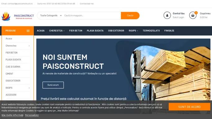 Paisconstruct - Materiale de constructii Bucuresti / Ilfov .