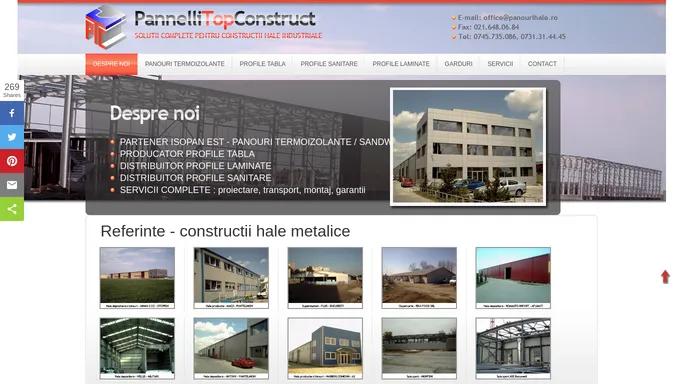 Constructii hale metalice - Hale industriale - Pannelli Top Construct