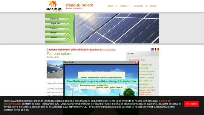 Panouri solare online - panouri fotovoltaice, panouri solare, pompe de caldura