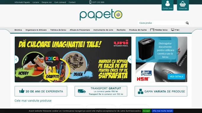 Birotica si Papetarie online - Produse Birotica, Papetarie, Mobilier IT&C | Papeto.ro - Papeto.ro