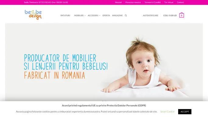 Bebe Design va ofera diferite tipuri de patut bebe, carucioare si alte accesorii