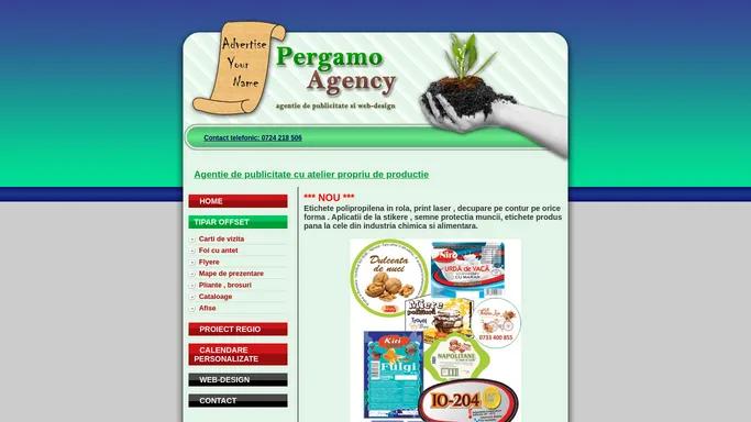 Agentie de publicitate, tipar digital - Ploiesti - Prahova :. Pergamo Agency