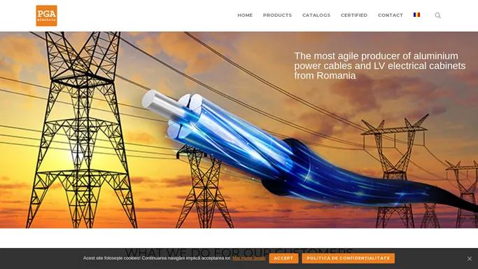PGA Electric - Production of cables, equipment and materials for electrical installations