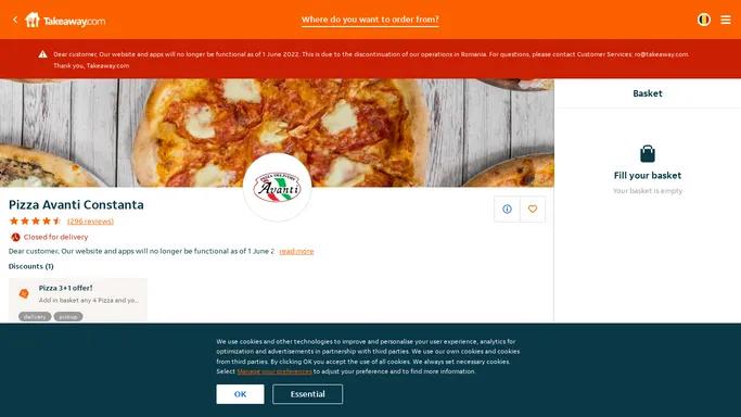 Pizza Avanti Constanta Constanta Delivery - Order online | Takeaway.com