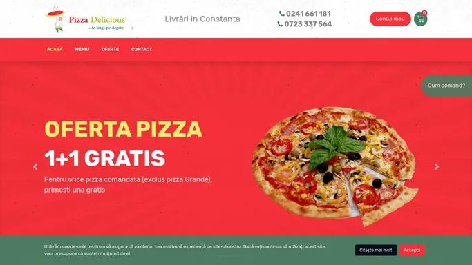 Pizza Constanta, delivery Constanta cu cardul sau la livrare Pizza Delicious