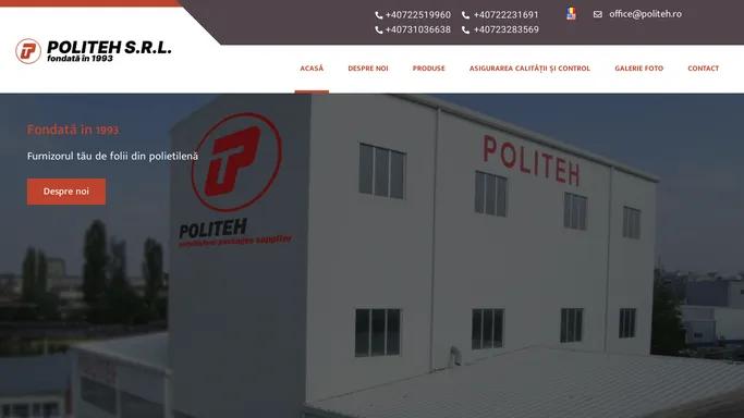 Politeh – polyethylene packages supplier