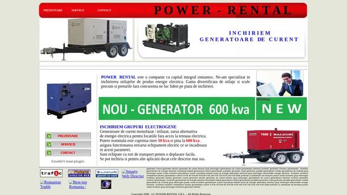 Generator electric generatoare curent auto trifazat 600 kva electogen power rental