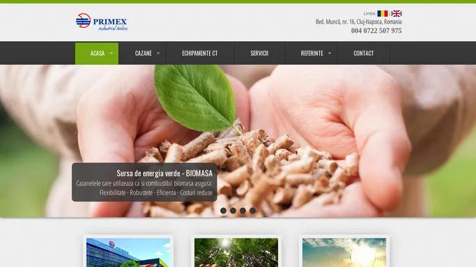 Primex - Cazane biomasa, Cazane combustibil gazos si lichid