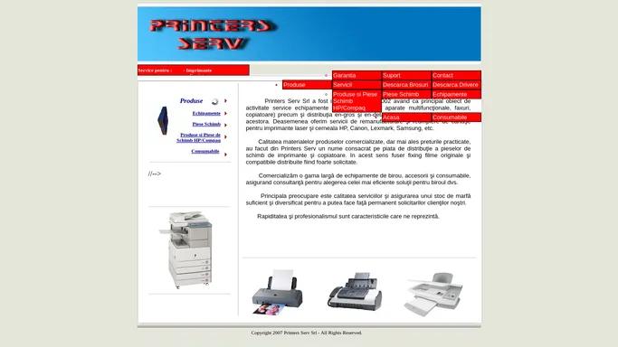 Printers Serv - Imprimante, Copiatoare, Faxuri, Multifunctionale, Piese Schimb, Consumabile