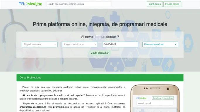 ProMedLine - programari medicale online