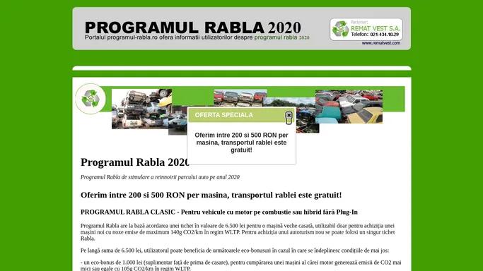 Programul Rabla 2015 - REMAT VEST
