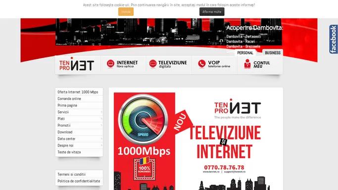 Oferta Internet 1000 Mbps - Retea internet Tartasesti, Baldana, Racari, Brezoaele, Provider Internet, ISP, INTERNET - Tennet Telecom | Internet la domiciliu