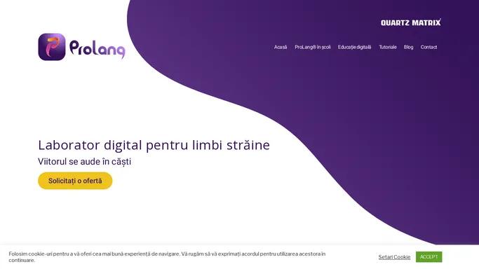 Laborator fonic digital pentru limbi straine I ProLang