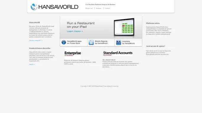 Business Management Software, ERP system by HansaWorld, Integrated Business Platform