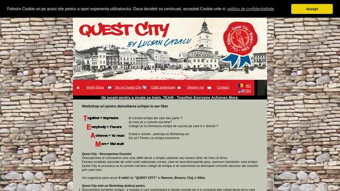 Quest City Descoperirea orasului prin Work-Shop-uri