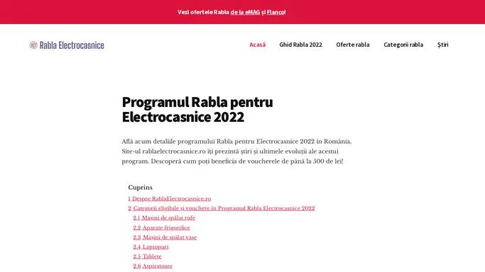Programul Rabla pentru Electrocasnice 2022 in Romania