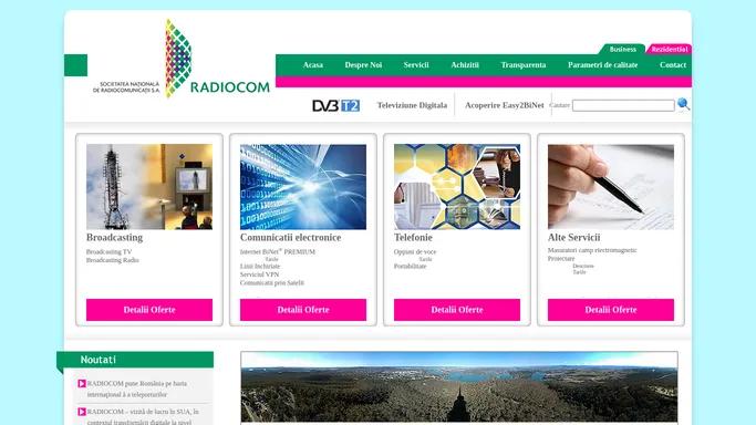 RADIOCOM - Internet broadband, broadcasting radio-TV, VPN, telefonie, videoconferinta, linii inchiriate