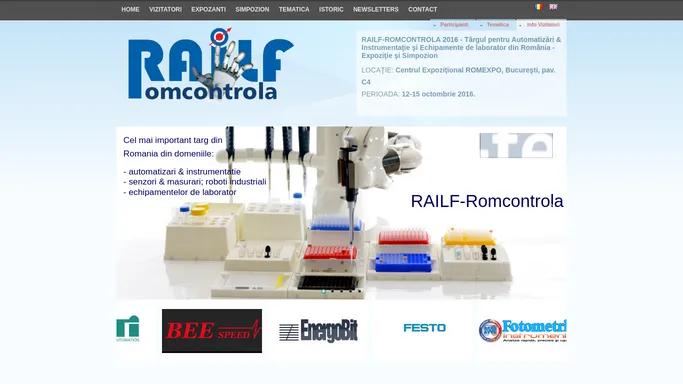 RAILF - Romcontrola 2016 - RAILF - Romanian Automation & Instrumentation - Laboratory Fair