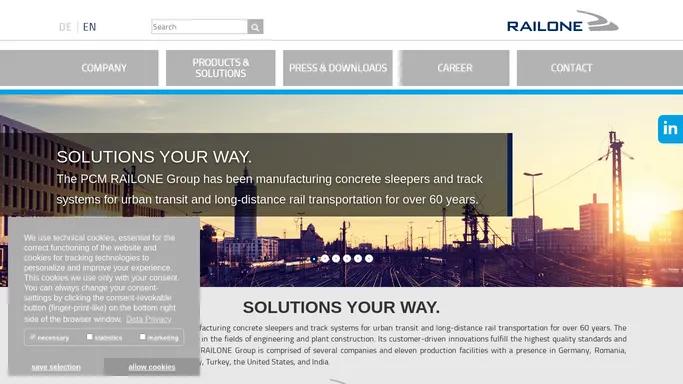 Solutions your way. - PCM RAILONE AG -