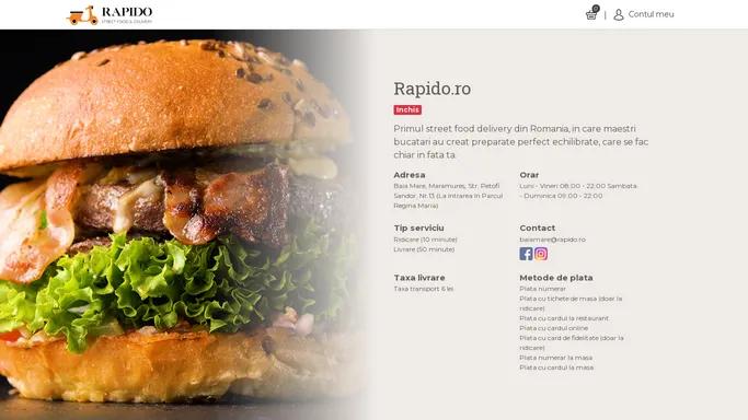 Rapido - Burger, Pizza, Panini - Food Delivery - Baia Mare