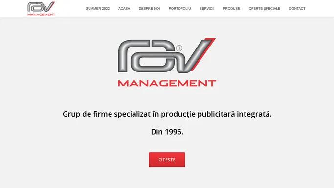 Rav Management - Solutii integrate in piata de publicitate
